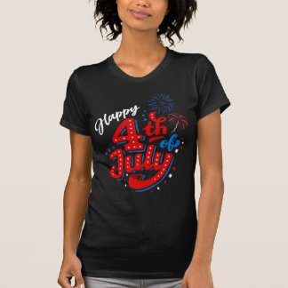 女性用 アメリカ建国250周年 7月4日 Tシャツ