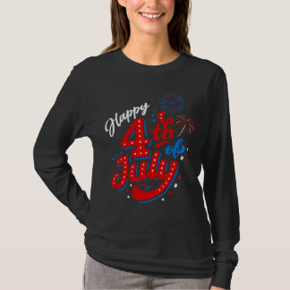 女性用 アメリカ建国250周年 7月4日 Tシャツ