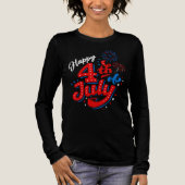 女性用 アメリカ独立250周年 7月4日 トライブレンドTシャツ (正面)