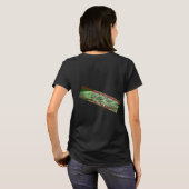 女性用「アンチコンベンション」黒Tシャツ Tシャツ (裏面フル)
