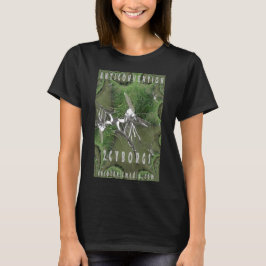 女性用「アンチコンベンション」黒Tシャツ Tシャツ