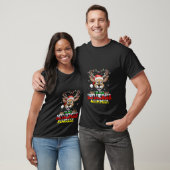 女性用 インフルエンサー気取りのトナカイ クリスマス Tシャツ (ユニセックス)