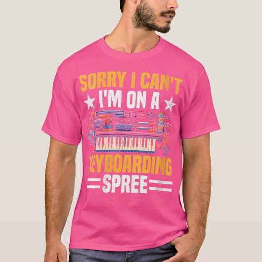 女性用 キーボードを打つのに夢中でごめんなさいね キ Tシャツ (正面)