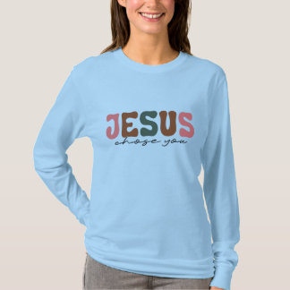 女性用 クリスチャン イエス様があなたを選んだ Tシャツ