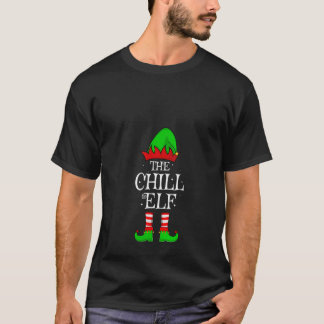 女性用 チルエルフ クリスマス マッチング ファミリー エルフ スクワッド チル Tシャツ