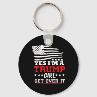 女性用 トランプ支持者Tシャツ Get Over It - 大統領 キーホルダー