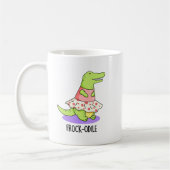 (女性用)ドレスオイおもしろいルCrocodile Pun コーヒーマグカップ (左)