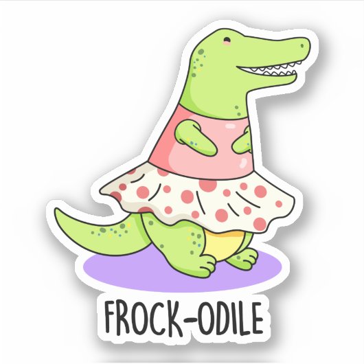 （女性用）ドレスオイおもしろいルCrocodile Pun シール (正面)
