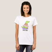 (女性用)ドレスオイおもしろいルCrocodile Pun Tシャツ (正面フル)
