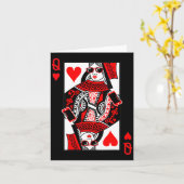 女性用 ハートの女王 - ヴィンテージ バレンタインデーのC カード (黄色い花)