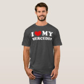 女性用 メルセデス大好き Vネック Tシャツ (正面フル)