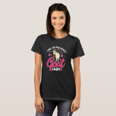 女性用 ヤギ好きな女性 クレイジー ヤギ レディー 動物 ヤギ Tシャツ (正面フル)