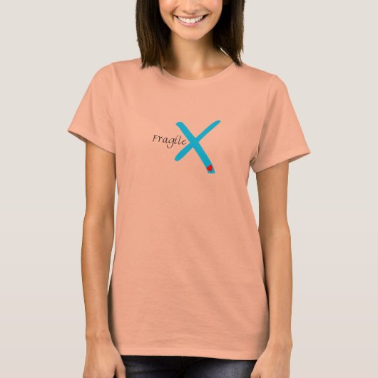 女性用 – ヴィンテージ脆性Xハート Tシャツ (正面)