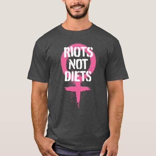 女性用 ヴィーナス暴動 ダイエットはしない オーバーサイズ Tシャツ (正面)