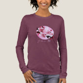 女性用 桜 長袖Tシャツ トライブレンドＴシャツ (正面)