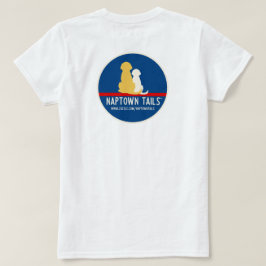 女性用 白Tシャツ Naptown Tails Dogs Tシャツ