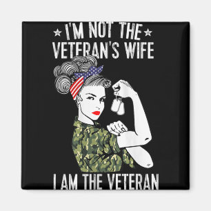 女性用 私は退役軍人の妻ではありません 私は退役軍人です 退役軍人の日 マグネット