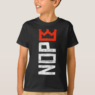 女性用 縦型「No Kings Protest Sign」ノープVネック Tシャツ