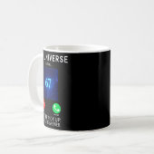 女性用 67 メメ 宇宙が呼んでいる Vネック コーヒーマグカップ (正面左)