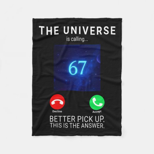 女性用 67 メメ 宇宙が呼んでいる Vネック フリースブランケット (正面)