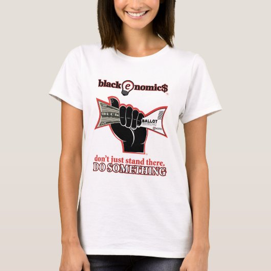 女性用"Buck and Ballot"Tシャツ Tシャツ (正面)
