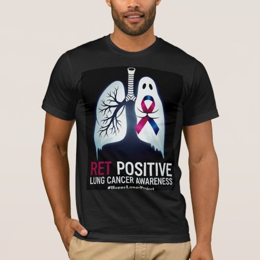 女性用 Happy Lungs Project チャリティTシャツ v4 Tシャツ (正面)