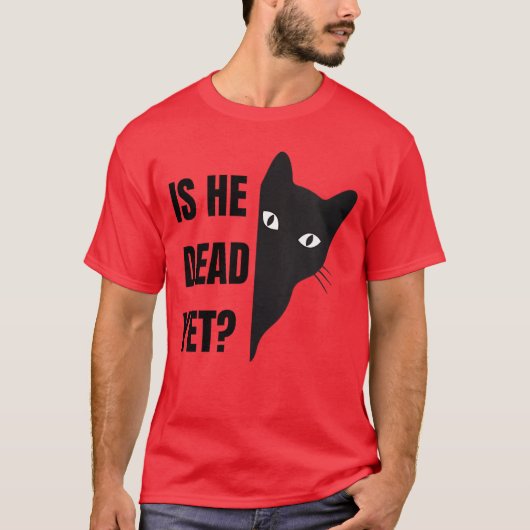 女性用 isHeVintageDeadYet 猫 Vネック ボーイ Tシャツ (正面)