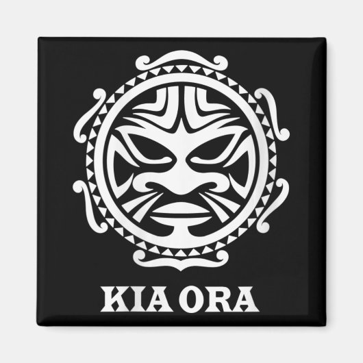 女性用 Kia Ora マオリ文化 シンボル ハカダンス 新作 マグネット (正面)