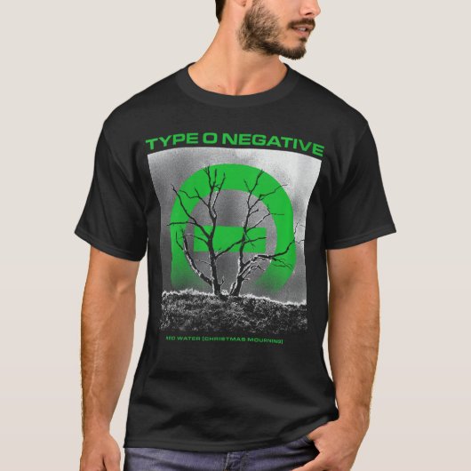 女性用 O Negative Red Water Green Vネック フレンド Tシャツ (正面)