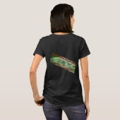 女性用「Obsession Suppression」ブラックTシャツ Tシャツ (裏面フル)