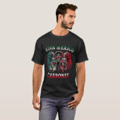 女性用 Viva Mexico Dia De Los Muertos - 死者の日 Tシャツ (正面フル)
