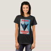 女性用「We Will Get You」黒Tシャツ Tシャツ (正面フル)