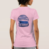女性用ARC Honor フロント/バックロゴTシャツ Tシャツ (裏面)