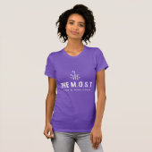 女性用Bella+CanvasスリムフィットTシャツ(パープル) Tシャツ (正面フル)