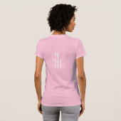 女性用Bella+CanvasスリムフィットTシャツ(ピンク) Tシャツ (裏面フル)