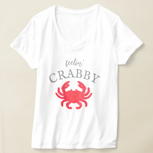 女性用Feelin Crabby Tシャツ (レイダウン)