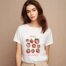 女性用Happy Strawberry Tシャツ