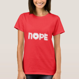 女性用Nope Red Tシャツ