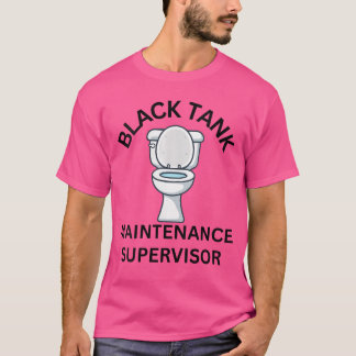 女性用RVキャンピングブラックタンクメンテナンスパパTシャツV Tシャツ