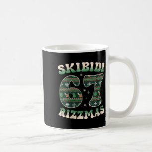 女性用Skibidi Rizzmas 67 Six Seven ミーム クリスマスのせいで醜い コーヒーマグカップ