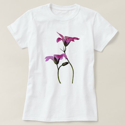 女性用Tシャツの花 Tシャツ (デザイン正面)