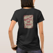 女性用Tシャツ - どうして耐えられないの? Tシャツ (裏面)