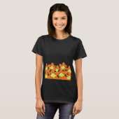 女性用Tシャツ:オレンジと黄色の花 Tシャツ (正面フル)
