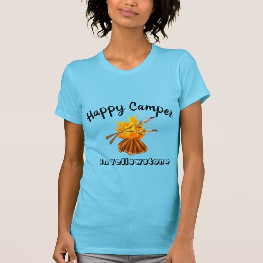 女性用Tシャツ-ハッピーキャンパー Tシャツ (正面)