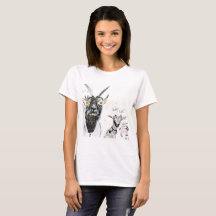 女性用Tシャツ - ユニークな羊, 面白い