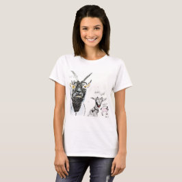 女性用Tシャツ -  ユニークな羊, 面白い Tシャツ