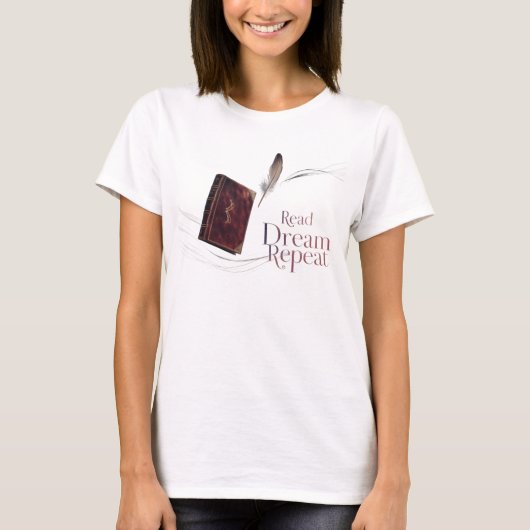 女性用Tシャツ - 美しい本好きグラフィックTシャツ Tシャツ (正面)
