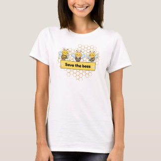 女性用Tシャツ - 蜂を救え Tシャツ