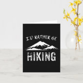 女性用Vネック I'd Rather Be Hiking カード (黄色い花)