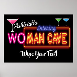 女性男の洞窟の看板ポスター ポスター